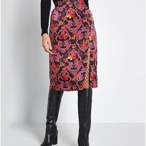 Got My Attention Satin A-Line Skirt